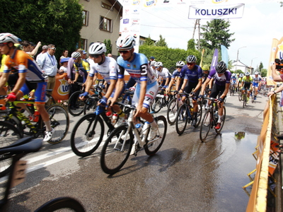widok kolarzy