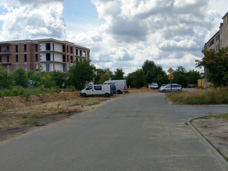 widok ulicy, która zostanie przebudowana
