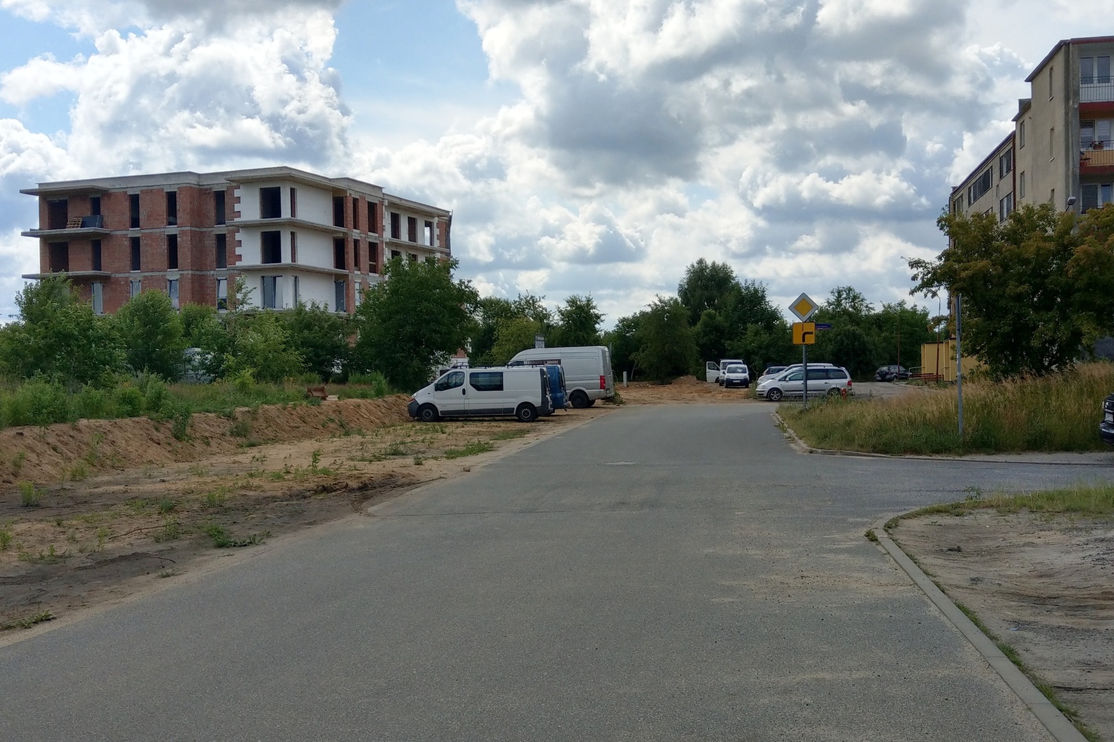 widok ulicy, która zostanie przebudowana