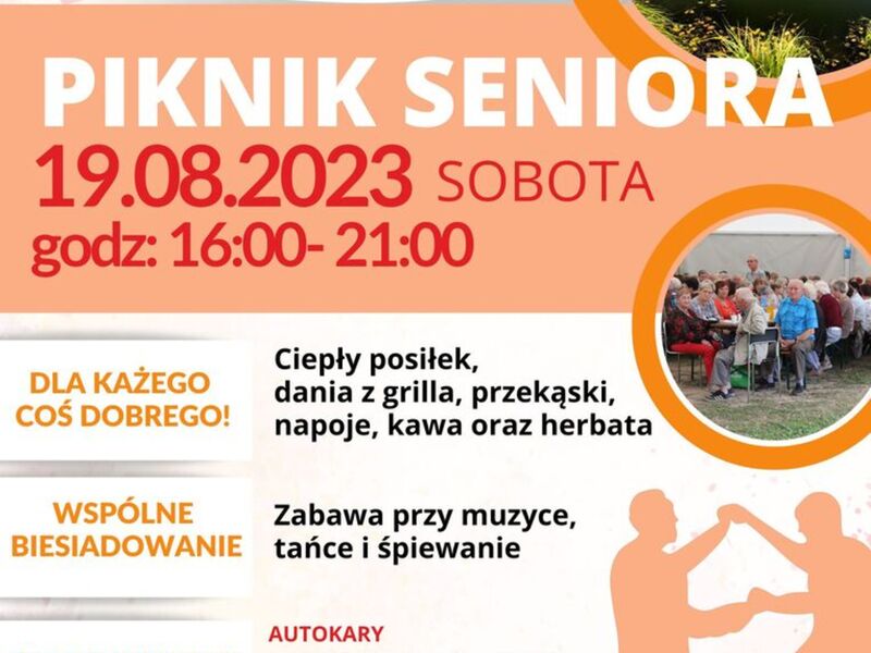 plakat piknik seniora