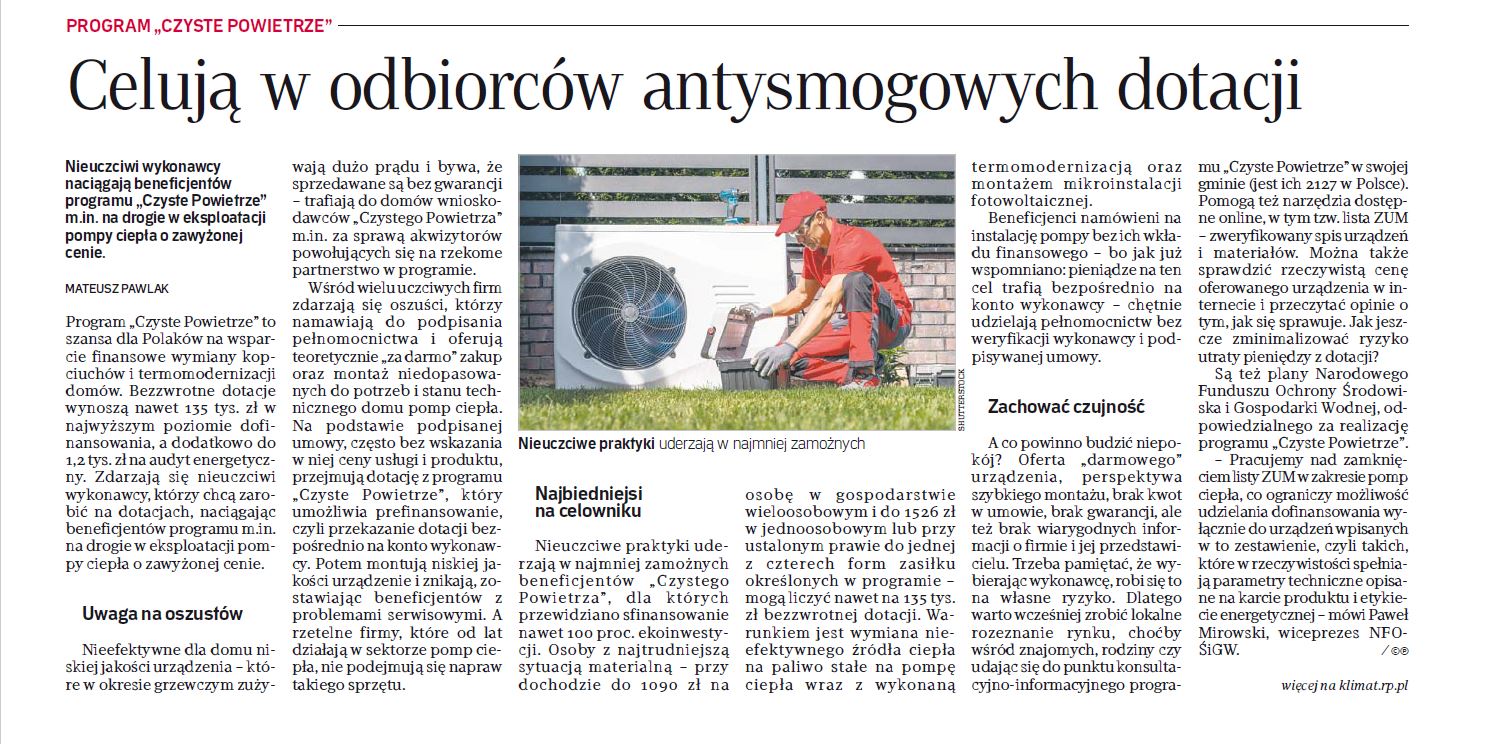 artykuł odnośnie oszustw