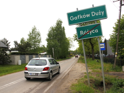 droga i napis Gałków duży