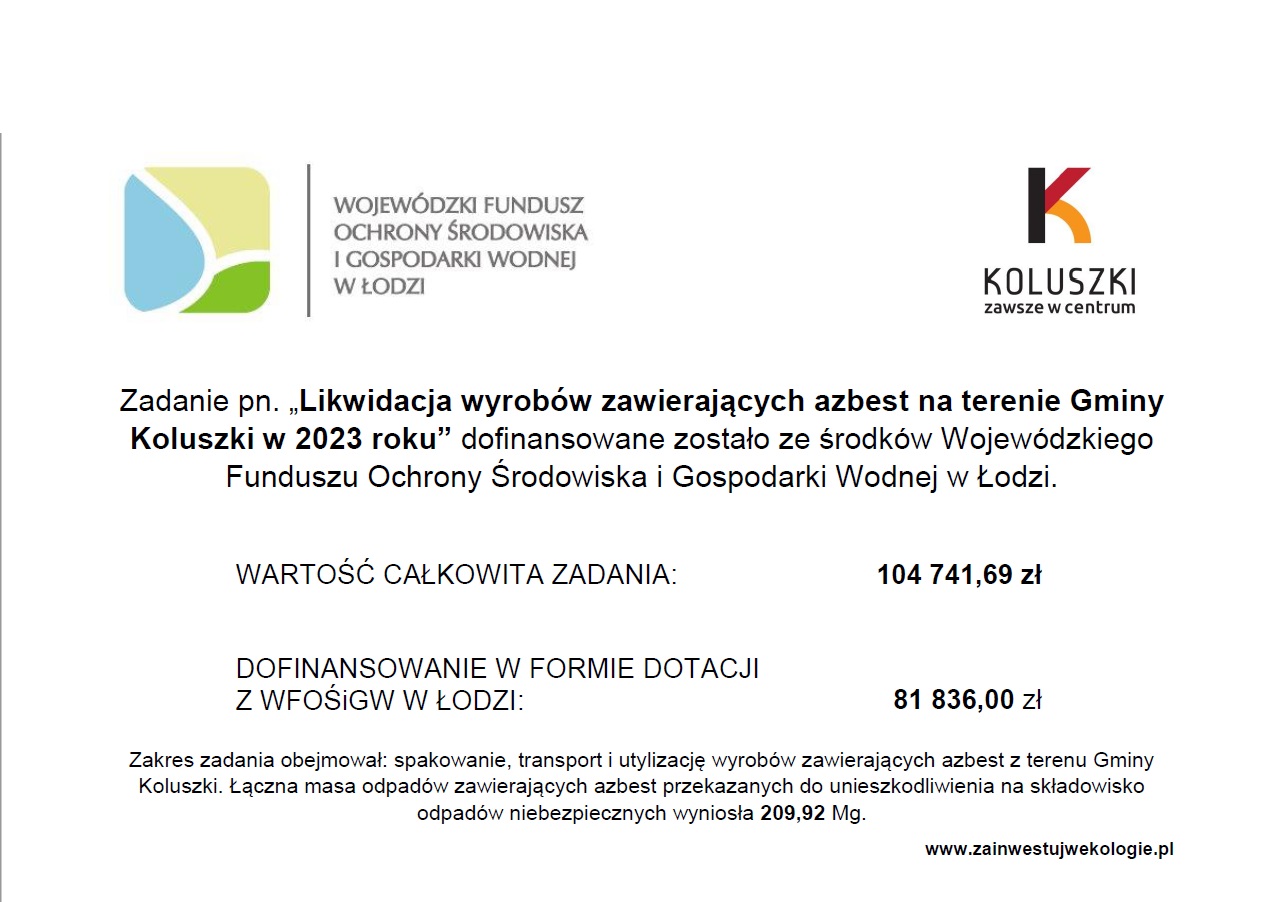 Azbest informacja 2023