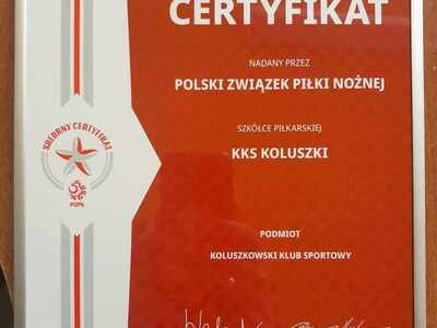 KKS KOLUSZKI ze srebrnym certyfikatem PZPN