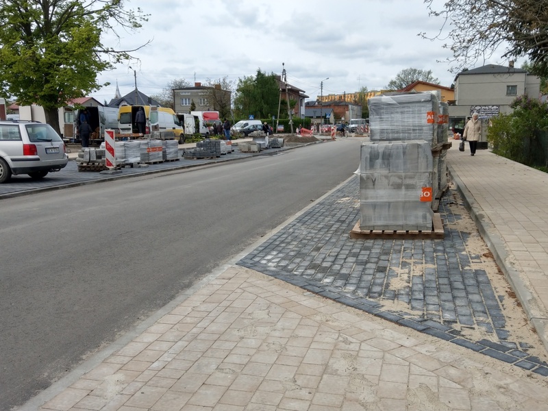 przebudowa ulic wokół rynku w Koluszkach