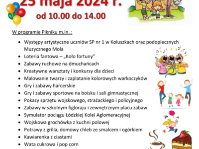 Piknik Rodziny  Wesoła Sobota w SP nr 1 w Koluszkach