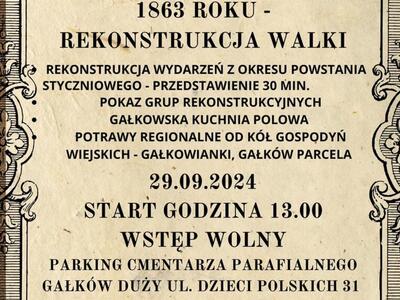 Potyczka w Gałkówku 1863 r., rekonstrukcja walki"