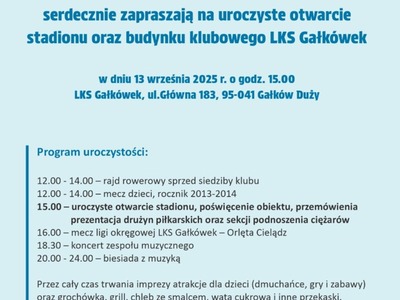 Uroczyste otwarcie stadionu LKS Gałkówek