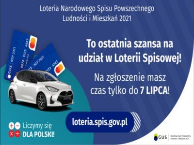 plakat ostatnia szansa na udział w loterii