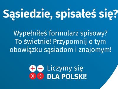 Sąsiedzie, czy już się spisałeś - infografika