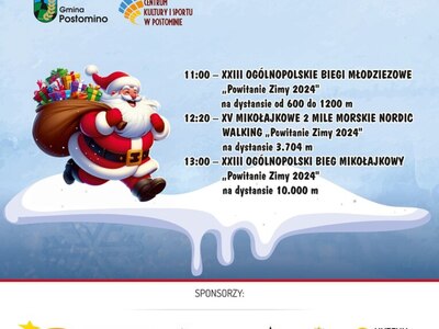 Plakat Bieg Mikołajkowy