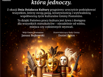 Życzenia z okazji Dnia Działacza Kultury