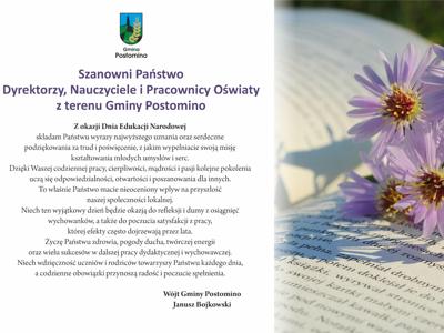 Życzenia z okazji Dnia Edukacji Narodowej