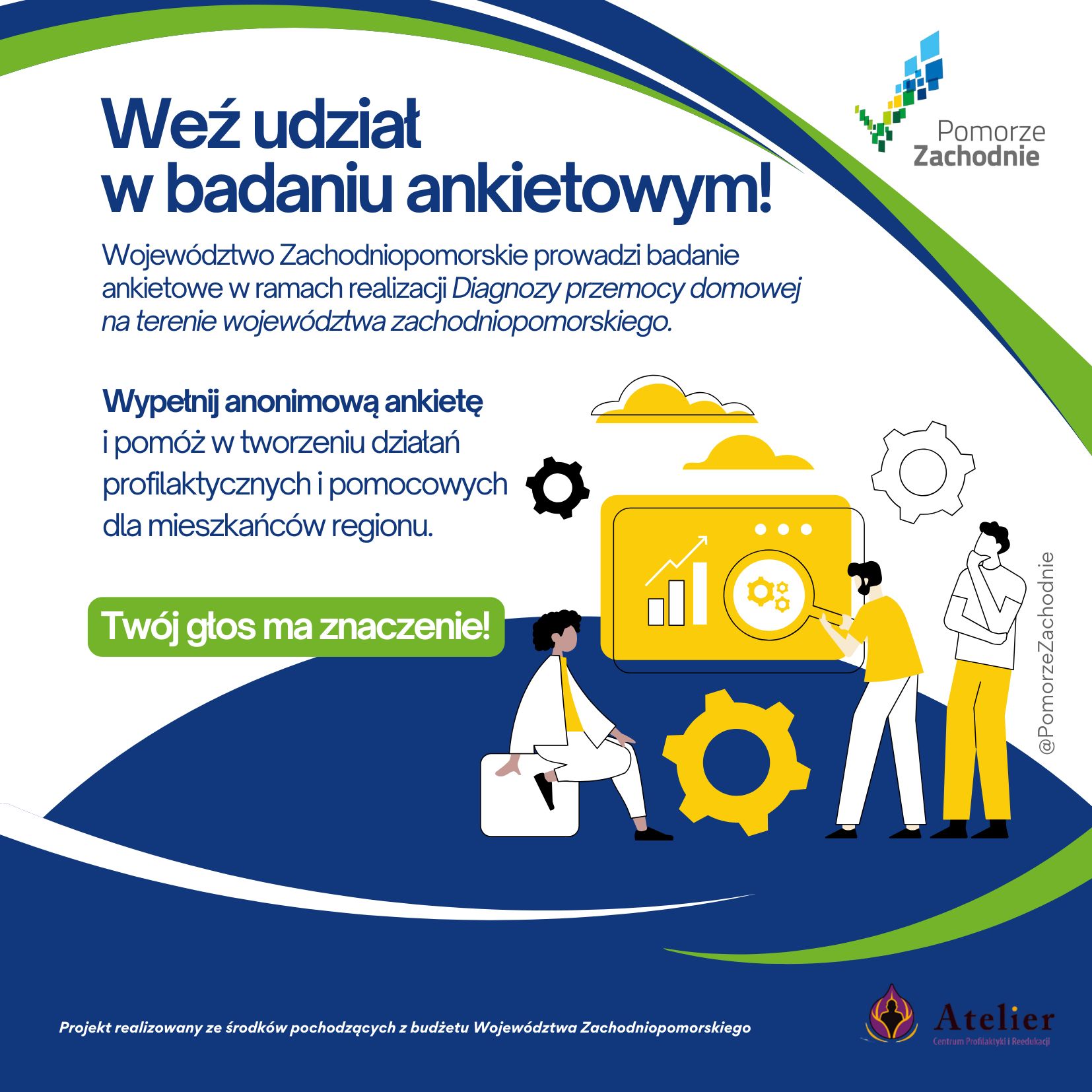 Plakat udział w badaniu ankietowym