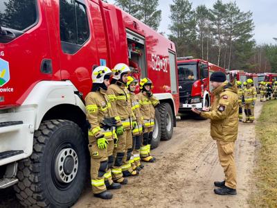 OSP Wilkowice podczas zbiórki