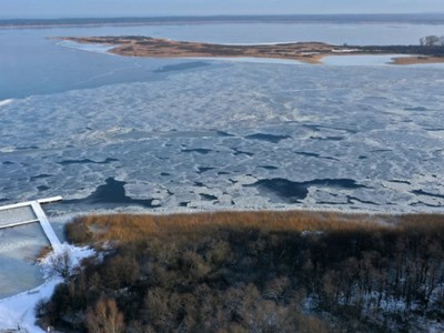 Zima dronem
