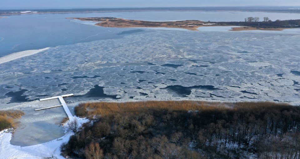 Zima dronem
