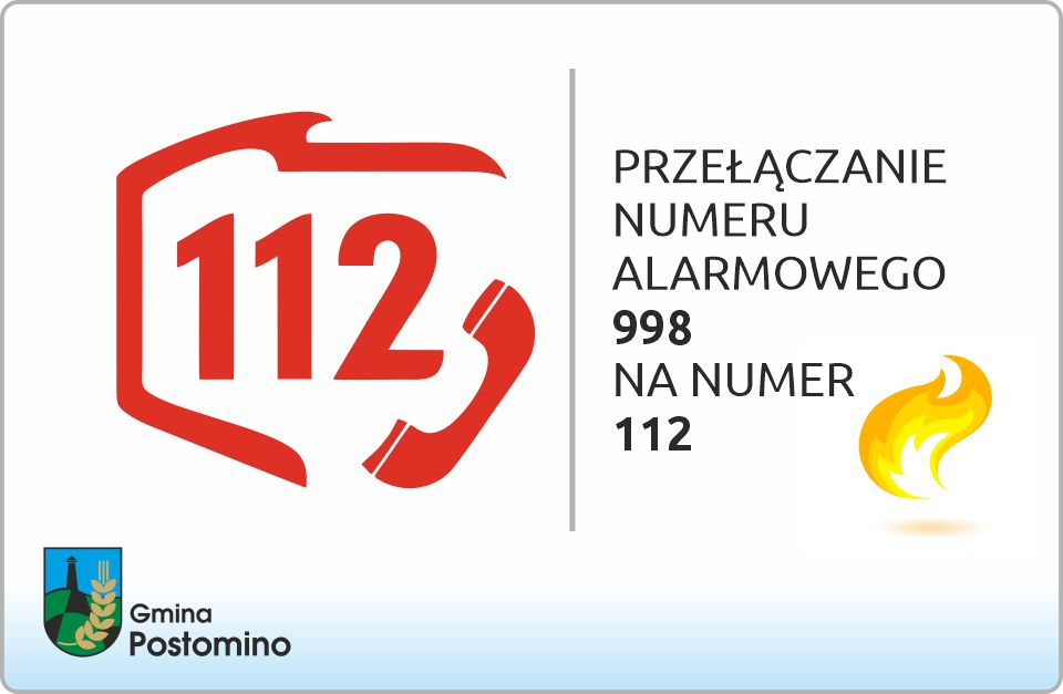 Plakat przełączanie numeru alarmowego