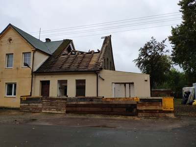 Remontowana świetlica w Łącku