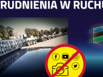 plakat - utrudnienia w ruchu