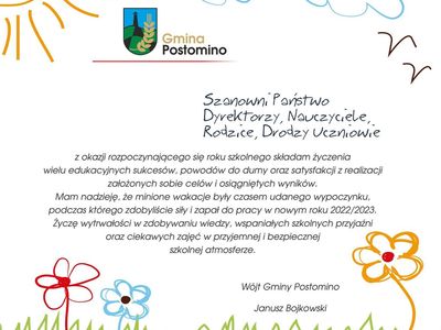 Życzenia Nowy Rok Szkolny