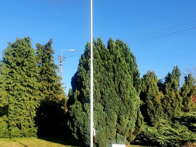 Maszt z flagą Polski