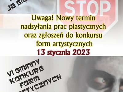 Plakat konkursy profilaktyczne zmiana terminu