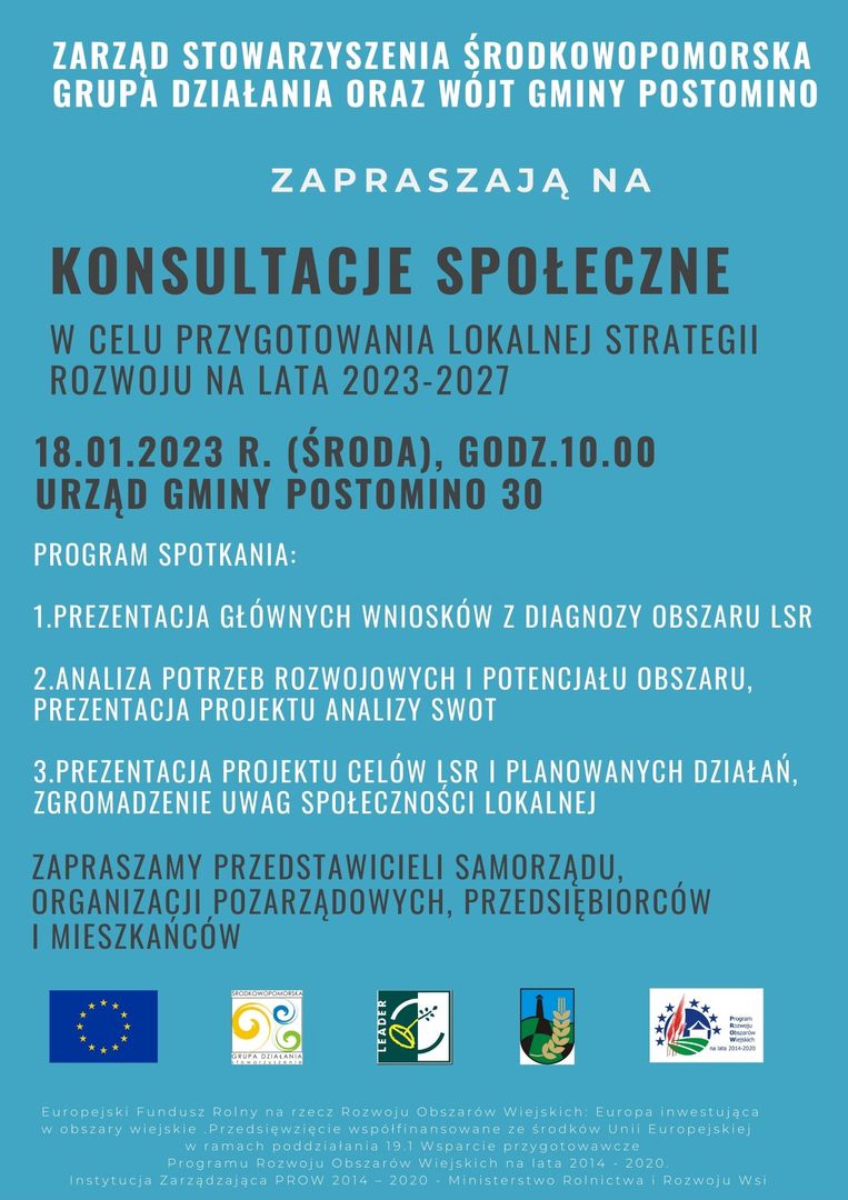 Plakat konsultacje społeczne