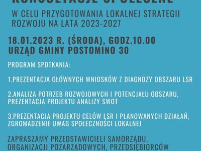 Plakat konsultacje społeczne