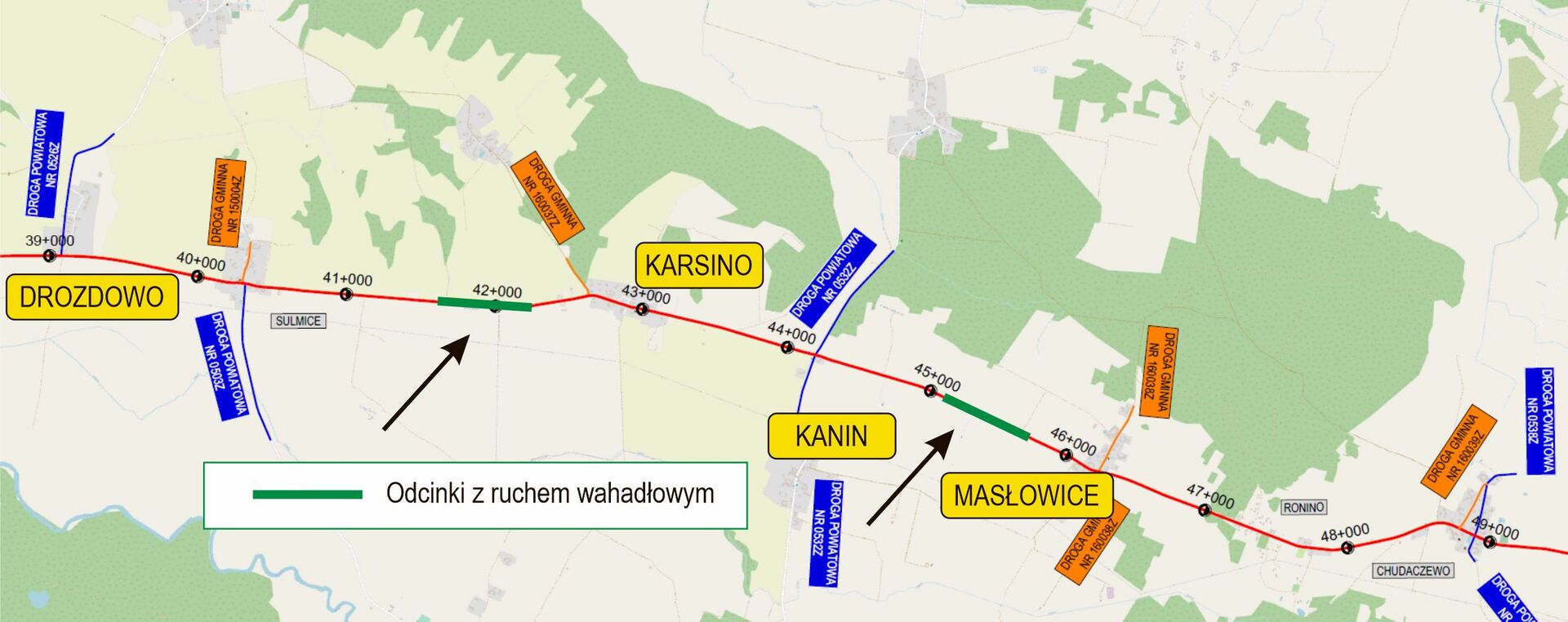 Mapa droga wojewódzka 203