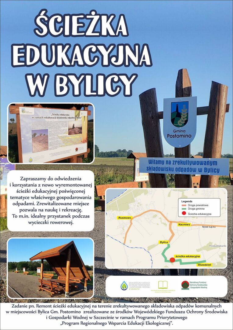 Plakat ścieżka edukacyjna w Bylicy