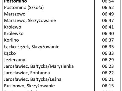 Rozkład jazdy autobusów