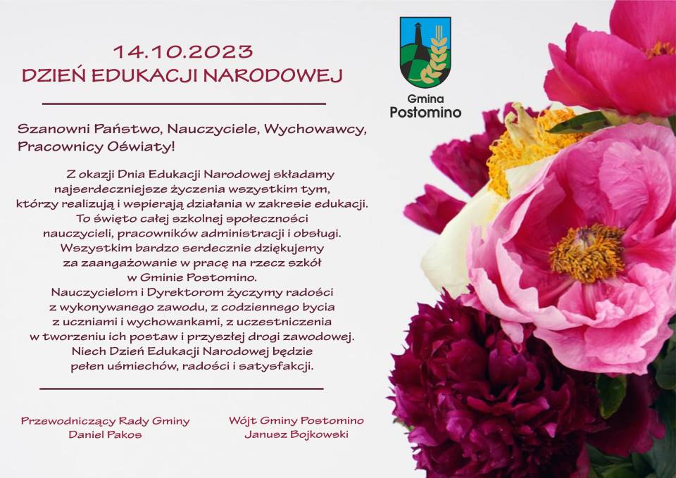 Życzenia z okazji Dnia Edukacji Narodowej