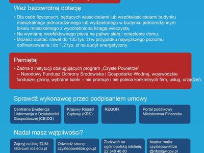 plakat Czyste Powietrze