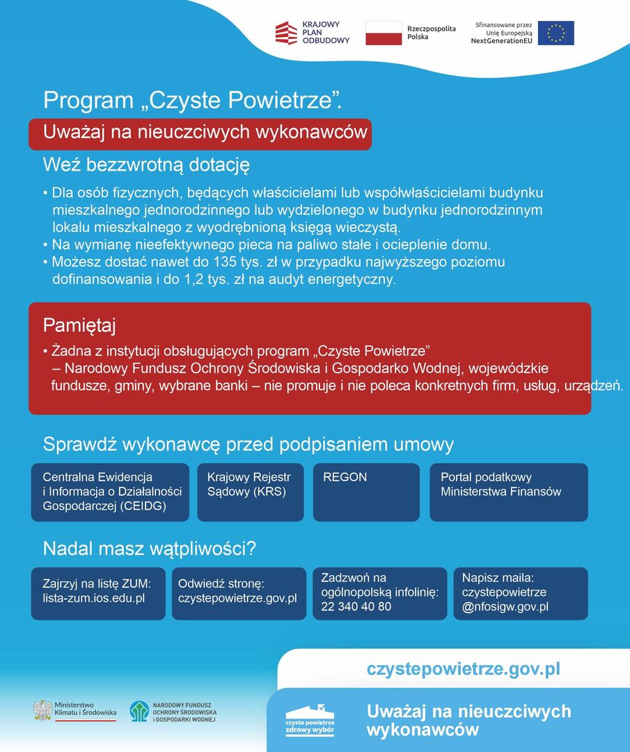 plakat Czyste Powietrze