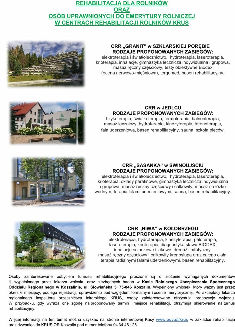 Plakat rehabilitacja