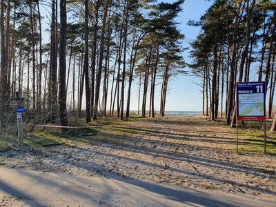 zamknięte wejścia na plażę