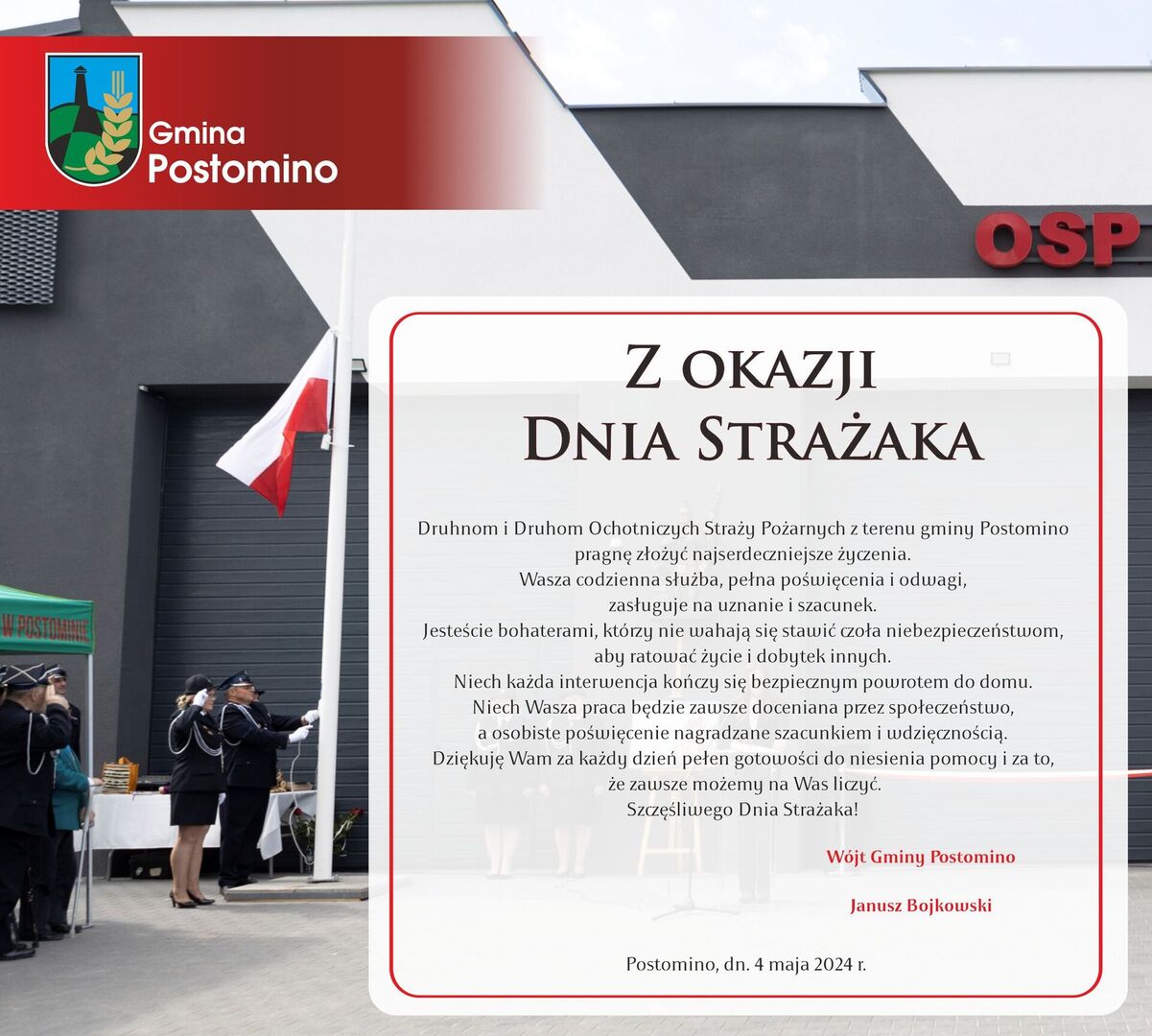 Życzenia z okazji Dnia Strażaka
