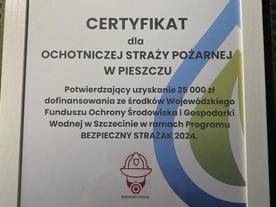Bezpieczny Strażak dla OSP Pieszcz