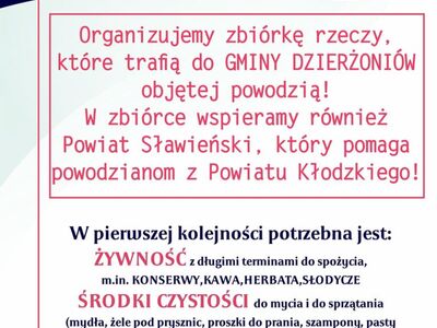 Plakat pomoc dla powodzian