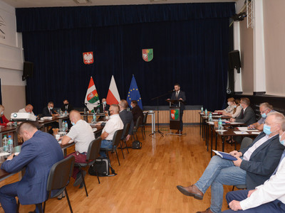 Sesja absolutoryjna w gminie Pysznica - sala widowiskowa w Domu Kultury w Pysznicy