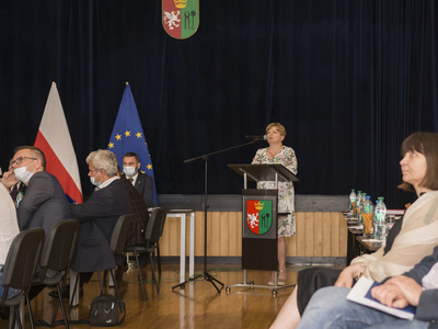 Sesja absolutoryjna w gminie Pysznica - sala widowiskowa w Domu Kultury w Pysznicy