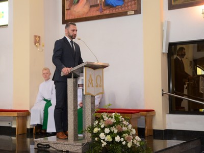 Uroczyste obchody 82 rocznicy śmierci kaprala Franciszka Dziuby w Jastkowicach - Msza Św. w kościele pw. Przemienienia Pańskiego