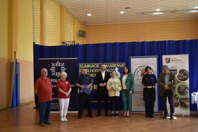 Wręczenie nagrod podczas eliminacji Ogólnopolskiego Turnieju Bezpieczeństwa w Ruchu Drogowym