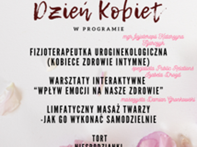 Grafika z życzeniami na dzień kobiet.