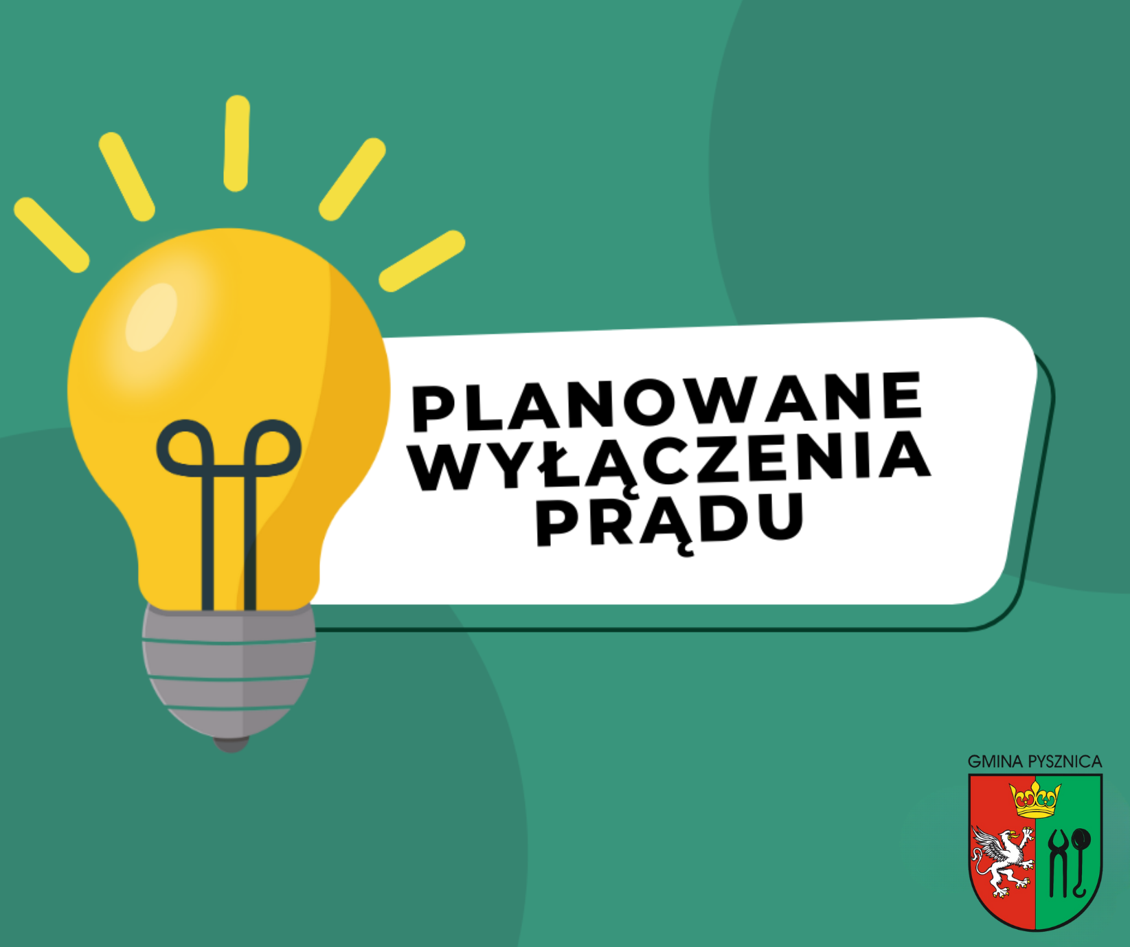 Grafika przerwa w dostawie prądu