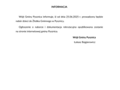 Ogłoszenie o naborze
