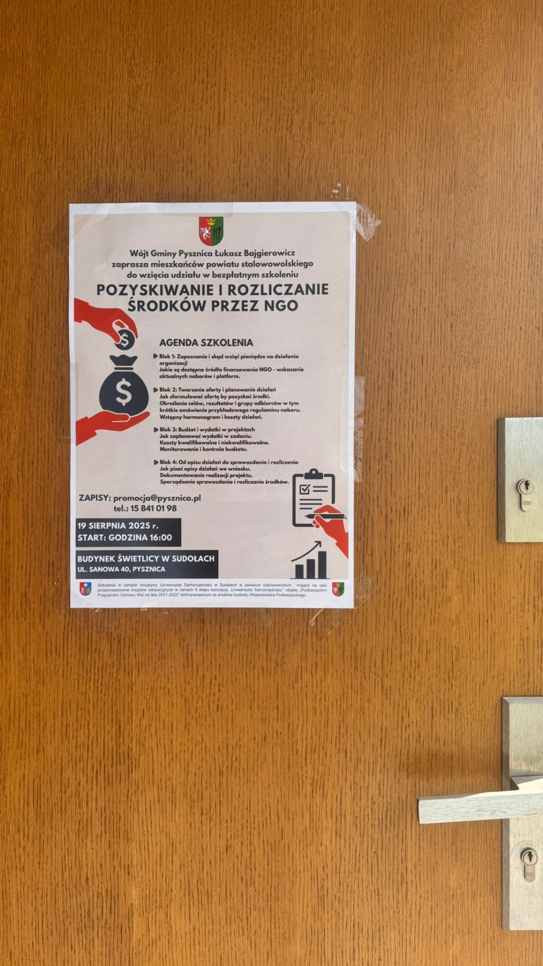 Plakat z zaproszeniem na szkolenie