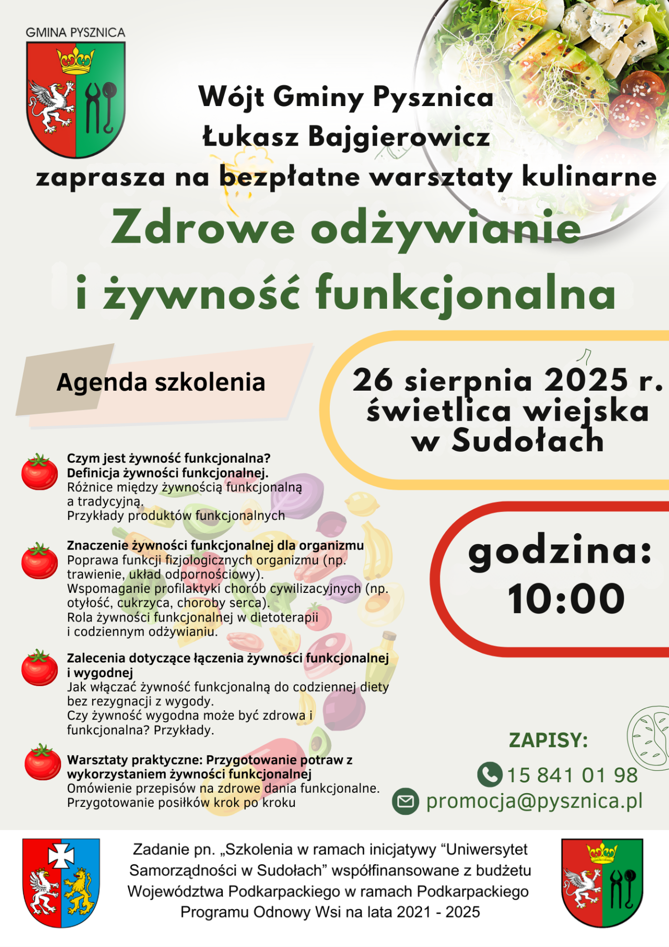 Plakat z zaproszeniem na szkolenie