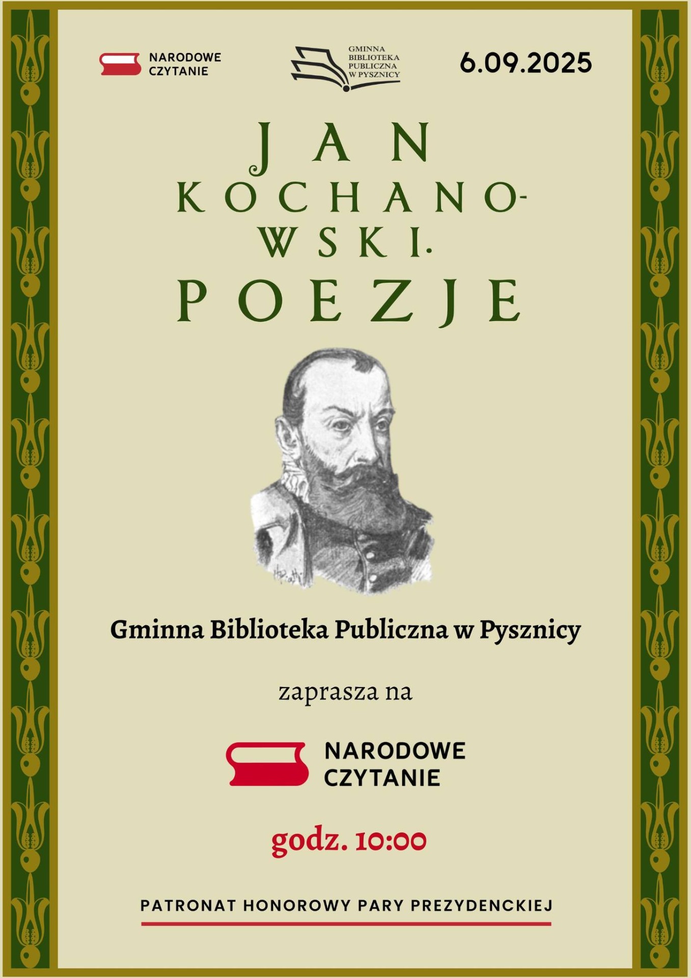 Narodowe Czytanie  kochanowski 